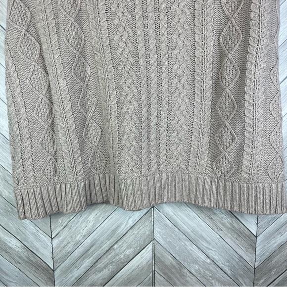 Anthropologie Fiets Voor 2 Cape Poncho Cocoon Sweater Cable Knit Medium Large - Picture 5 of 9